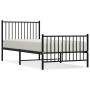 Estructura de cama con cabecero y estribo metal negro 90x200 cm de vidaXL, Camas y somieres - Ref: Foro24-350875, Precio: 75,...