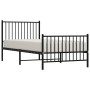 Estructura de cama con cabecero y estribo metal negro 90x200 cm de vidaXL, Camas y somieres - Ref: Foro24-350875, Precio: 75,...