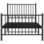 Estructura de cama con cabecero y estribo metal negro 90x200 cm de vidaXL, Camas y somieres - Ref: Foro24-350875, Precio: 75,...