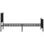 Estructura de cama con cabecero y estribo metal negro 90x200 cm de vidaXL, Camas y somieres - Ref: Foro24-350875, Precio: 75,...