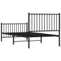 Estructura de cama con cabecero y estribo metal negro 90x200 cm de vidaXL, Camas y somieres - Ref: Foro24-350875, Precio: 75,...