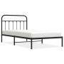 Estructura de cama con cabecero metal negro 107x203 cm de vidaXL, Camas y somieres - Ref: Foro24-352574, Precio: 83,30 €, Des...