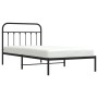 Estructura de cama con cabecero metal negro 107x203 cm de vidaXL, Camas y somieres - Ref: Foro24-352574, Precio: 83,30 €, Des...