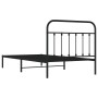 Estructura de cama con cabecero metal negro 107x203 cm de vidaXL, Camas y somieres - Ref: Foro24-352574, Precio: 83,30 €, Des...