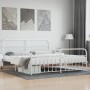 Estructura cama metal con cabecero y pie cama blanco 193x203 cm de vidaXL, Camas y somieres - Ref: Foro24-352651, Precio: 148...
