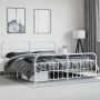 Estructura cama metal con cabecero y pie cama blanco 193x203 cm de vidaXL, Camas y somieres - Ref: Foro24-352651, Precio: 148...