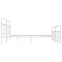 Estructura cama metal con cabecero y pie cama blanco 193x203 cm de vidaXL, Camas y somieres - Ref: Foro24-352651, Precio: 148...