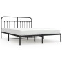 Estructura de cama con cabecero metal negro 183x213 cm de vidaXL, Camas y somieres - Ref: Foro24-352583, Precio: 125,82 €, De...