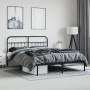 Estructura de cama con cabecero metal negro 183x213 cm de vidaXL, Camas y somieres - Ref: Foro24-352583, Precio: 125,82 €, De...