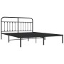 Estructura de cama con cabecero metal negro 183x213 cm de vidaXL, Camas y somieres - Ref: Foro24-352583, Precio: 125,82 €, De...