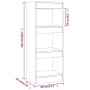 Estantería/divisor madera ingeniería roble ahumado 40x30x103 cm en Librerías y estanterías | Comprar online en Foru.es
