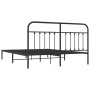 Estructura de cama con cabecero metal negro 183x213 cm de vidaXL, Camas y somieres - Ref: Foro24-352583, Precio: 125,82 €, De...
