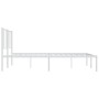 Estructura de cama de metal con cabecero blanco 193x203 cm de vidaXL, Camas y somieres - Ref: Foro24-352535, Precio: 107,99 €...
