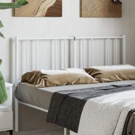 Cabecero de metal blanco 120 cm de vidaXL, Cabeceros y pies de cama - Ref: Foro24-352560, Precio: 27,58 €, Descuento: %