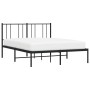 Estructura de cama con cabecero metal negro 140x190 cm de vidaXL, Camas y somieres - Ref: Foro24-352480, Precio: 88,60 €, Des...