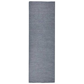 Alfombra de exterior de tejido plano azul 80x250 cm de vidaXL, Alfombras - Ref: Foro24-340793, Precio: 35,51 €, Descuento: %