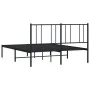 Estructura de cama con cabecero metal negro 140x190 cm de vidaXL, Camas y somieres - Ref: Foro24-352480, Precio: 87,07 €, Des...