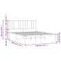 Estructura de cama con cabecero metal negro 140x190 cm de vidaXL, Camas y somieres - Ref: Foro24-352480, Precio: 87,07 €, Des...