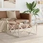 Mesa de centro acero inoxidable y vidrio 80x80x40 cm de vidaXL, Mesas de centro - Ref: Foro24-349969, Precio: 146,20 €, Descu...