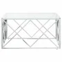 Mesa de centro acero inoxidable y vidrio 80x80x40 cm de vidaXL, Mesas de centro - Ref: Foro24-349969, Precio: 146,20 €, Descu...