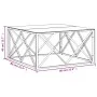 Mesa de centro acero inoxidable y vidrio 80x80x40 cm de vidaXL, Mesas de centro - Ref: Foro24-349969, Precio: 146,20 €, Descu...