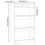 Estantería/divisor madera ingeniería roble ahumado 60x30x103 cm en Librerías y estanterías | Comprar online en Foru.es