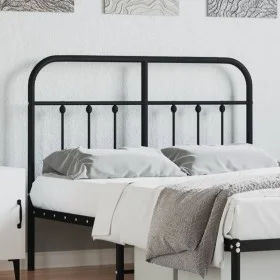 Black metal headboard 120 cm by vidaXL, Headboards and footboards - Ref: Foro24-352609, Price: 45,11 €, Discount: %