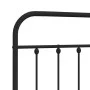 Kopfteil aus schwarzem Metall, 120 cm von vidaXL, Kopf- und Fußteile - Ref: Foro24-352609, Preis: 45,11 €, Rabatt: %