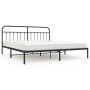 Estructura de cama con cabecero metal negro 200x200 cm de vidaXL, Camas y somieres - Ref: Foro24-352585, Precio: 134,03 €, De...
