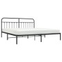 Estructura de cama con cabecero metal negro 200x200 cm de vidaXL, Camas y somieres - Ref: Foro24-352585, Precio: 134,03 €, De...