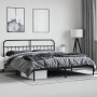 Estructura de cama con cabecero metal negro 200x200 cm de vidaXL, Camas y somieres - Ref: Foro24-352585, Precio: 134,03 €, De...