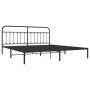 Estructura de cama con cabecero metal negro 200x200 cm de vidaXL, Camas y somieres - Ref: Foro24-352585, Precio: 134,03 €, De...
