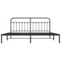 Estructura de cama con cabecero metal negro 200x200 cm de vidaXL, Camas y somieres - Ref: Foro24-352585, Precio: 134,03 €, De...
