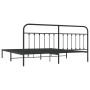 Estructura de cama con cabecero metal negro 200x200 cm de vidaXL, Camas y somieres - Ref: Foro24-352585, Precio: 134,03 €, De...