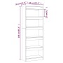 Estantería/divisor madera ingeniería roble ahumado 60x30x166 cm en Librerías y estanterías | Comprar online en Foru.es
