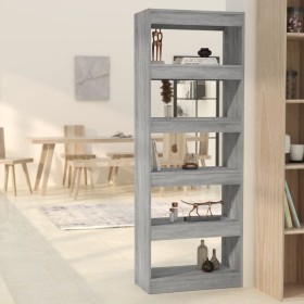 Estantería/divisor madera ingeniería gris Sonoma 60x30x166 cm en Librerías y estanterías | Comprar online en Foru.es