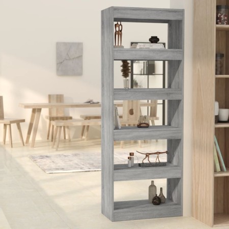 Estantería/divisor madera ingeniería gris Sonoma 60x30x166 cm en Librerías y estanterías | Comprar online en Foru.es
