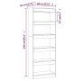 Estantería/divisor madera ingeniería gris Sonoma 60x30x166 cm en Librerías y estanterías | Comprar online en Foru.es