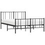 Estructura de cama cabecero y estribo metal negro 150x200 cm de vidaXL, Camas y somieres - Ref: Foro24-352500, Precio: 108,00...