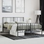 Estructura de cama cabecero y estribo metal negro 150x200 cm de vidaXL, Camas y somieres - Ref: Foro24-352500, Precio: 108,00...