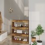 Estantería madera contrachapada roble ahumado 80x30x103 cm en Librerías y estanterías | Comprar online en Foru.es