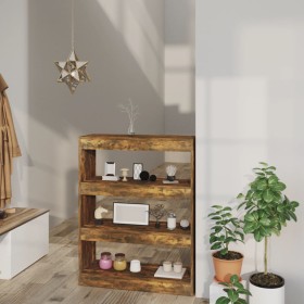 Estantería madera contrachapada roble ahumado 80x30x103 cm en Librerías y estanterías | Comprar online en Foru.es