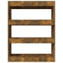 Estantería madera contrachapada roble ahumado 80x30x103 cm en Librerías y estanterías | Comprar online en Foru.es