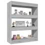 Estantería madera contrachapada gris Sonoma 80x30x103 cm en Librerías y estanterías | Comprar online en Foru.es