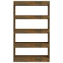 Estantería/divisor madera ingeniería roble ahumado 80x30x135 cm en Librerías y estanterías | Comprar online en Foru.es