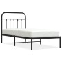 Estructura de cama con cabecero metal negro 90x200 cm de vidaXL, Camas y somieres - Ref: Foro24-352571, Precio: 78,95 €, Desc...