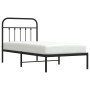 Estructura de cama con cabecero metal negro 90x200 cm de vidaXL, Camas y somieres - Ref: Foro24-352571, Precio: 78,95 €, Desc...
