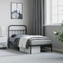 Estructura de cama con cabecero metal negro 90x200 cm de vidaXL, Camas y somieres - Ref: Foro24-352571, Precio: 78,95 €, Desc...