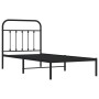 Estructura de cama con cabecero metal negro 90x200 cm de vidaXL, Camas y somieres - Ref: Foro24-352571, Precio: 78,95 €, Desc...