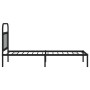 Estructura de cama con cabecero metal negro 90x200 cm de vidaXL, Camas y somieres - Ref: Foro24-352571, Precio: 78,95 €, Desc...